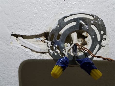 mount a junction box when there is no studs|light fixture junction box installation.